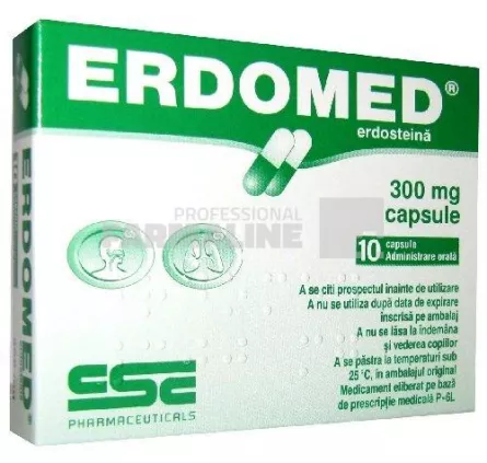 ERDOMED 300 mg X 10 CAPS. 300mg ANGELINI PHARMA - CSC