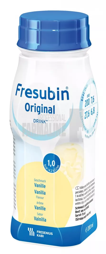 Fresubin Original Drink cu aroma de vanilie 200 ml 4 bucati