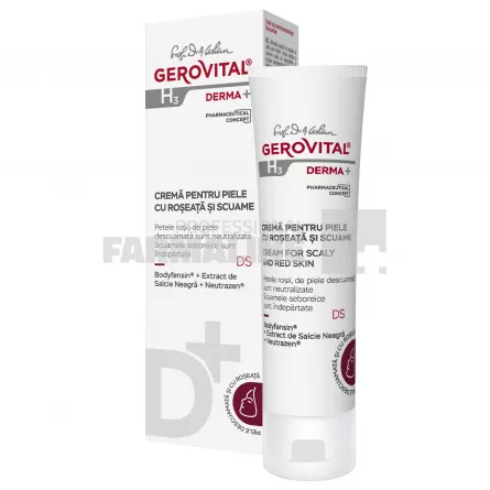 Gerovital H3 Derma+ Crema pentru piele cu roseata si scuame 50 ml
