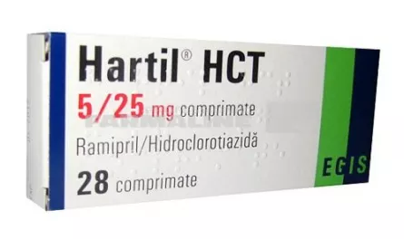 HARTIL HCT 5 mg/25mg x 28 COMPR. 5mg/25mg EGIS PHARMACEUTICALS