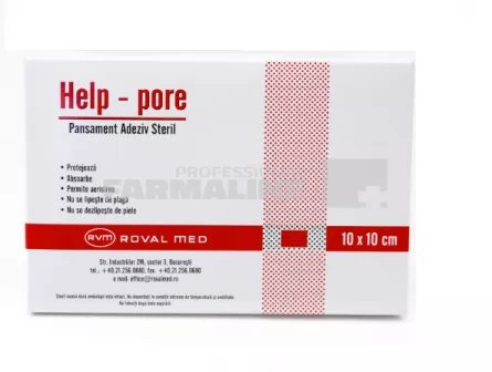 Help-Pore Panament adeziv steril 10 cm x 10 cm