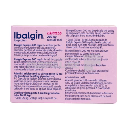 Ibalgin Express 200 mg 12 capsule moi