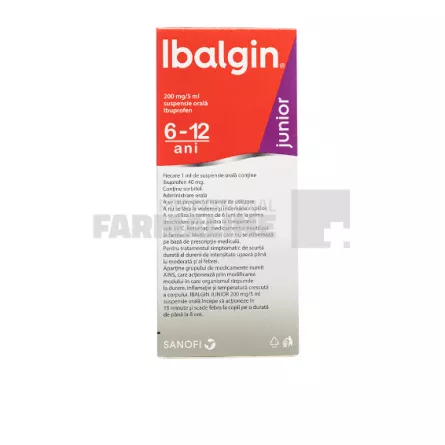 Ibalgin Junior Suspensie orala 200 mg/5 ml 100 ml