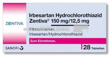 IRBESARTAN HYDROCHLOROTHIAZIDE ZENTIVA 150mg/12,5 mg X 28