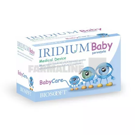 Iridium Baby Servetele sterile pentru igiena ochilor 28 bucati