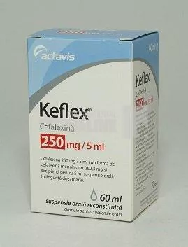 KEFLEX R 250 mg/5 ml x 1 GRAN. PT. SUSP. ORALA 250mg/5ml ACTAVIS GROUP HF