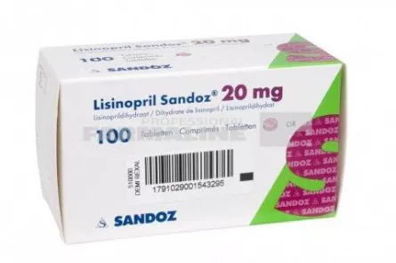 LISINOPRIL SANDOZ 20 mg x 30 COMPR. 20mg HEXAL AG - SANDOZ