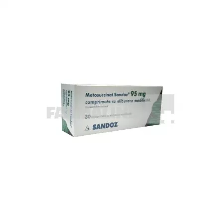 METOSUCCINAT SANDOZ 95 mg X 30 COMPR. ELIB. MODIF. 95mg HEXAL AG - SANDOZ