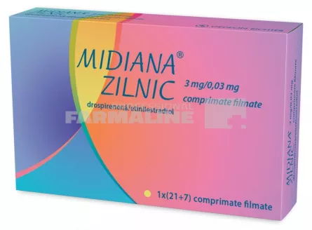 MIDIANA ZILNIC 3 mg/0,03 mg X 28 COMPR. FILM. 0,03mg/3mg GEDEON RICHTER R 83