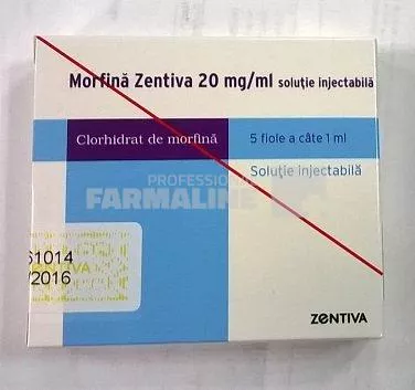 MORFINA ZENTIVA 20 mg/ml x 5 SOL. INJ. 20mg/ml ZENTIVA S.A.