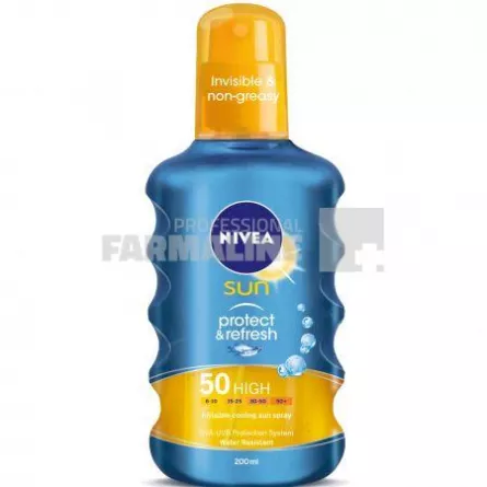 Nivea 85860 Sun Protect &amp; Refresh Spray protectie solara SPF50 200 ml
