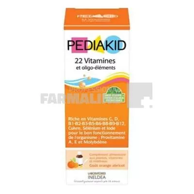 Pediakid sirop cu 22 vitamine si oligoelemente 125 ml