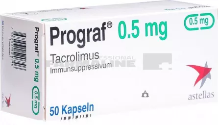PROGRAF R 0,5 mg x 50 CAPS. 0,5mg ASTELLAS PHARMA EURO