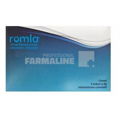 ROMLA 25 mg/25 mg/g X 5 CREMA 25mg/25mg/g ELANTIS FARMA S.R.L.