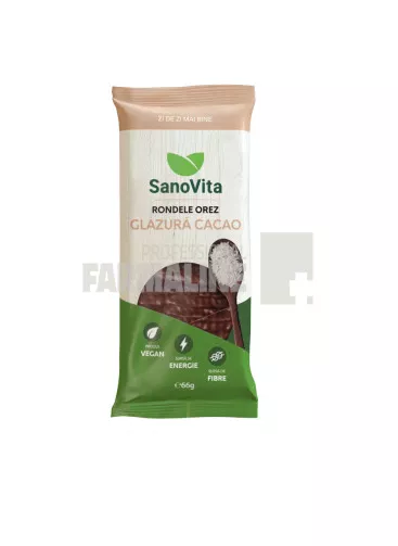 Sano Vita Rondele Orez expandat cu glazura de cacao 66 g