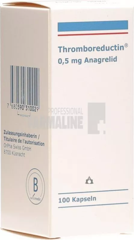 THROMBOREDUCTIN 0,5 mg X 100 CAPS. 0,5mg AOP ORPHAN PHARMACEU