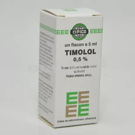 TIMOLOL 0,5 x 1 PICATURI OFT.-SOL. 0,5% E.I.P.I.CO. MED S.R.