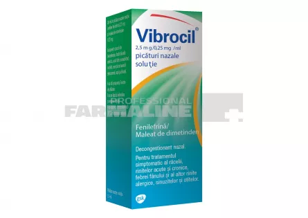 Vibrocil 2,5 mg/0,25mg/ml picaturi nazale 15 ml