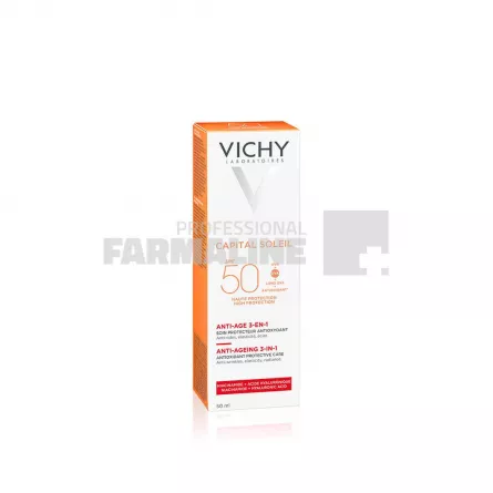 Vichy Capital Soleil Crema antioxidanta anti-rid 3 in 1 SPF50 50 ml