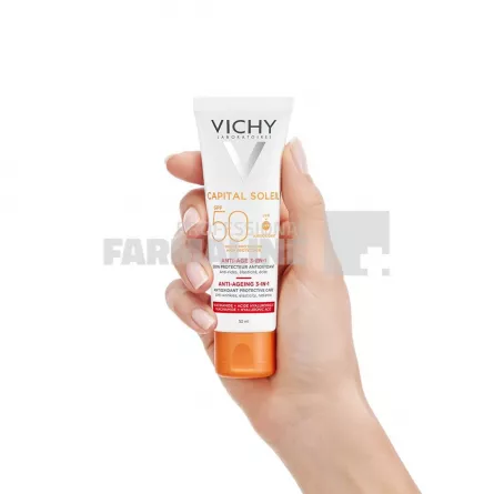 Vichy Capital Soleil Crema antioxidanta anti-rid 3 in 1 SPF50 50 ml