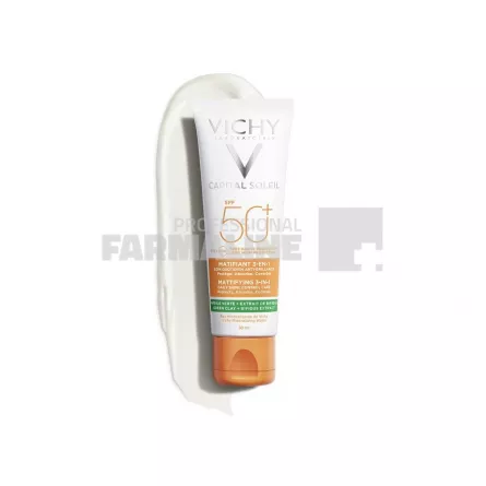 Vichy Capital Soleil Crema corectoare matifianta 3 in 1 SPF50 50 ml