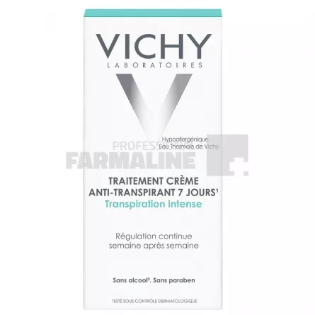 Vichy Deodorant crema tratament impotriva transpiratiei abundente 30 ml 