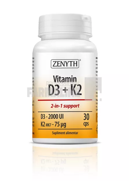 Vitamina D3 2000UI + K2  30capsule