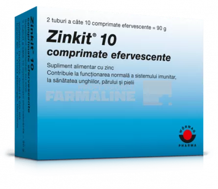 Zinkit 10 mg 20 comprimate efervescente