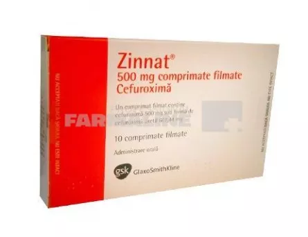 ZINNAT R 500 mg x 10 COMPR. FILM. 500mg GLAXOWELLCOME UK LTD