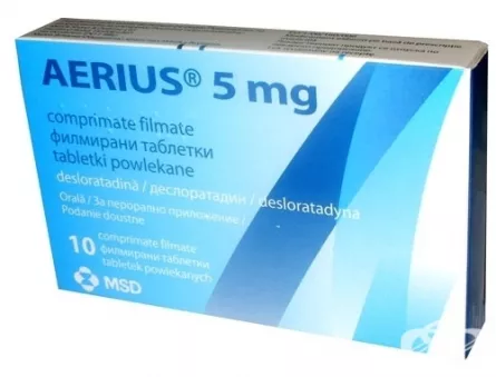 AERIUS 5mg x 10 COMPR. FILM. 5mg MERCK SHARP&DOHME LT - Vezi prospectul ...
