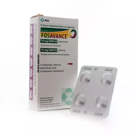 FOSAVANCE 70mg 2800UI X 4 COMPR 70mg 2800UI MERCK SHARP DOHME Vezi fosavance-70mg-2800ui-x-4-compr-70mg-2800ui-merck-sharp-dohme-vezi