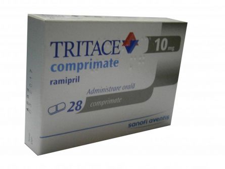 TRITACE 10 x 28 COMPR. 10mg SANOFI - AVENTIS ROM - Pret 13,70 Lei