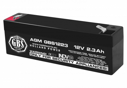 Acumulator 12V Sisteme Alarma, Dimensiuni 178 x 34 x 60 mm, Baterie 12V 2.3Ah F1, TED Electric GBS