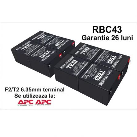 Acumulatori UPS compatibili APC RBC43 RBC 43