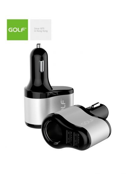 Alimentator Incarcator de la Auto la 2x USB-A, Incarcare 2.1A 10W si Mufa Bricheta AUTO, Golf GF-C14