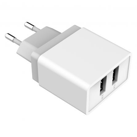 Alimentator Incarcator de la Retea la 2x USB: 1x 1A + 1x 2.1A Alb, Golf GF-U2