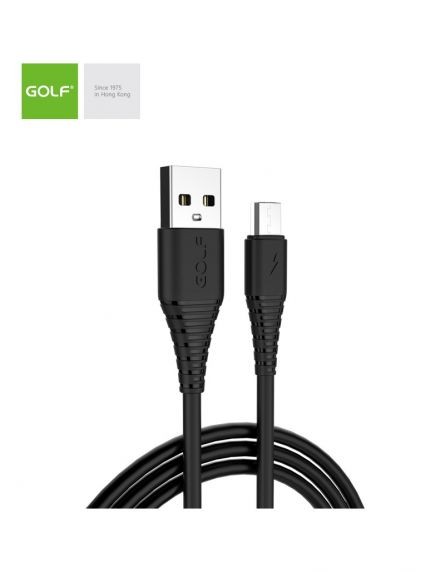 Cablu incarcare micro USB 3A NEGRU, 64m GOLF