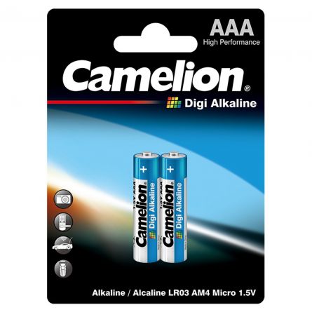 Baterii Alcaline AAA LR3 1.5V Camelion Digi Blister 2