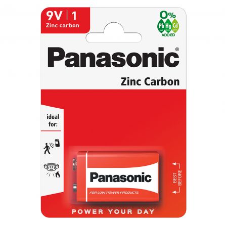 Baterie 9V 6F22 6LR61 Panasonic Zinc Blister 1