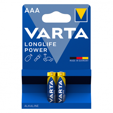 Baterii Alcaline AAA LR3 1.5V Varta Blister 2