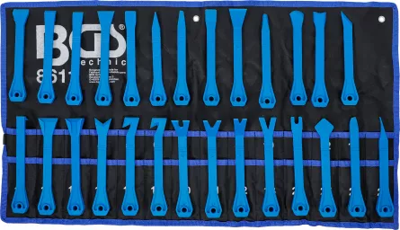 BGS 8611 Set spatule pentru demontat interioare, bumbi, clipsuri, 27 piese, [],sculebgs.ro