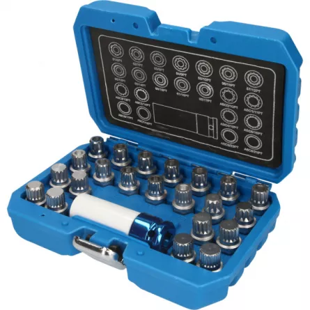Brilliant Tools BT691260 Set chei pentru antifurturi roți VW, 23 buc, [],sculebgs.ro