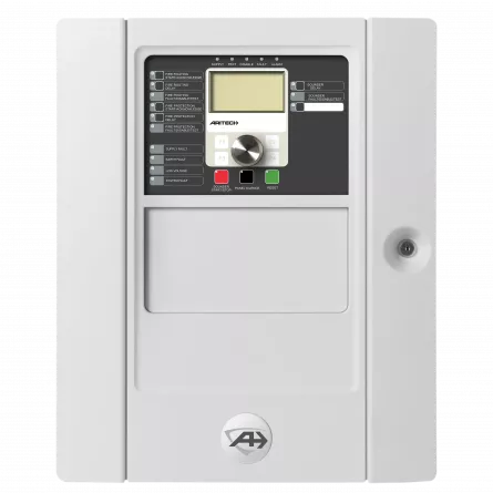Centrala de incendiu adresabila 2 bucle 128 adrese,  cu interfata utilizator, semnalizare pompieri.  EN54,  kit lb romana, comunicare cablu, memorie evenimente, ecran LCD, [],https:b2b.sielinvest.ro