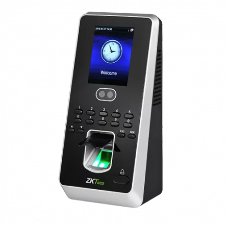 Terminal standalone de control acces si pontaj cu recunoastere faciala, cititor de amprenta si proximitate 125KHz (carduri EM 26 bit). Porturi: Wiegand IN/OUT, RS485, TCP/IP, USB-host, Iesire yala, Mo, [],https:b2b.sielinvest.ro