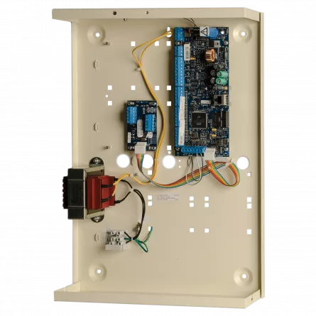 Centrala avansata cu interfata IP pe placa 8 - 512 zones,  64 partitii, 32 tastaturi/cititoare, 30 DGP-uri, 1000 utilizatori, control acces 16 usi standard - 96 usi inteligente, [],https:b2b.sielinvest.ro