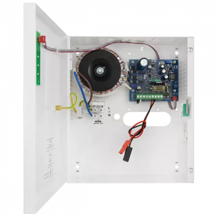 Sursa 12V DC, liniara, max 2 A in cutie metalica cu tamper si loc pentru acumulator 12V 7Ah, [],https:b2b.sielinvest.ro