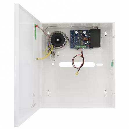 Sursa 12V DC, liniara, max 5 A in cutie metalica cu tamper si loc pentru acumulator 12V 40Ah, [],https:b2b.sielinvest.ro