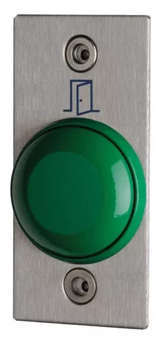Buton verde NO / NC (precablat) + placă din oțel inoxidabil, [],https:b2b.sielinvest.ro