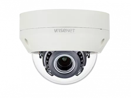 Camera video dome antivandal Wisenet HD+ 4MP, 30fps ,lentila manuala Varifocala 3.1X (3.2-10mm), 120 dB true WDR, Day & Night (ICR), 24VAC/12VDC, IR  30m, IP66/IK10lentila manuala Varifocala 3.1X (3.2, [],https:b2b.sielinvest.ro