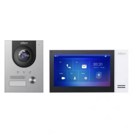 Kit videointerfon IP , 2 MP, 1 familie, aparent/ingropat, 7 inch, control de la distanta, PoE, [],https:b2b.sielinvest.ro